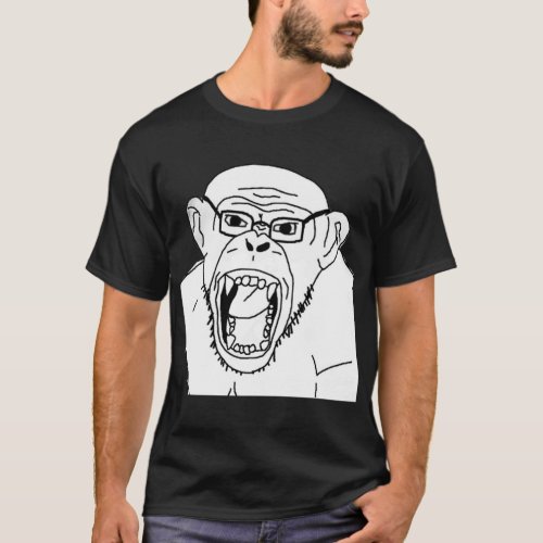 Monkey soyjak rage face   T_Shirt