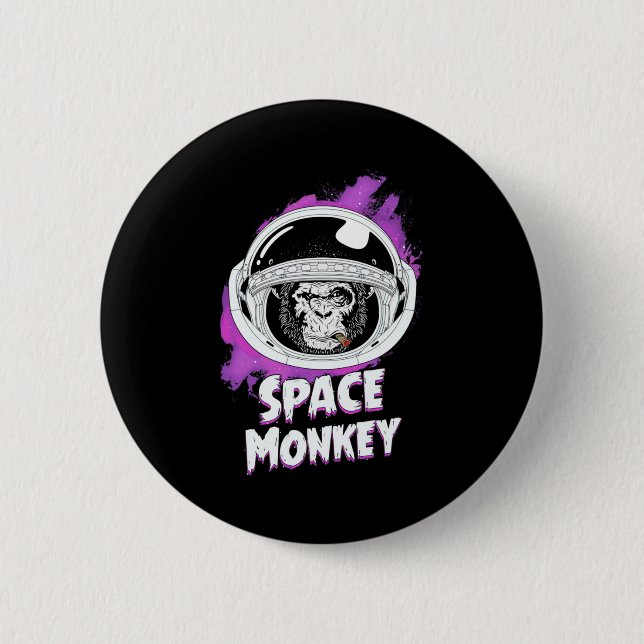 Monkey Space Monkey Button (Front)