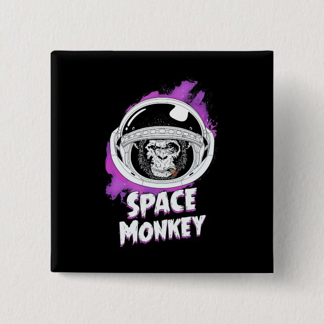 Monkey Space Monkey Button (Front)