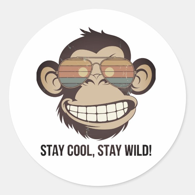 Monkey Sticker Design (Front)