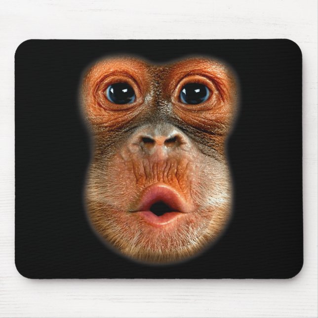 Monkey Stomach Funny Meme Cool Viral Video  Mouse Pad (Front)