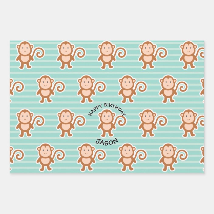 monkey wrapping paper