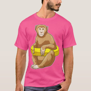 Monkey Swimming Lifebuoy T-Shirt