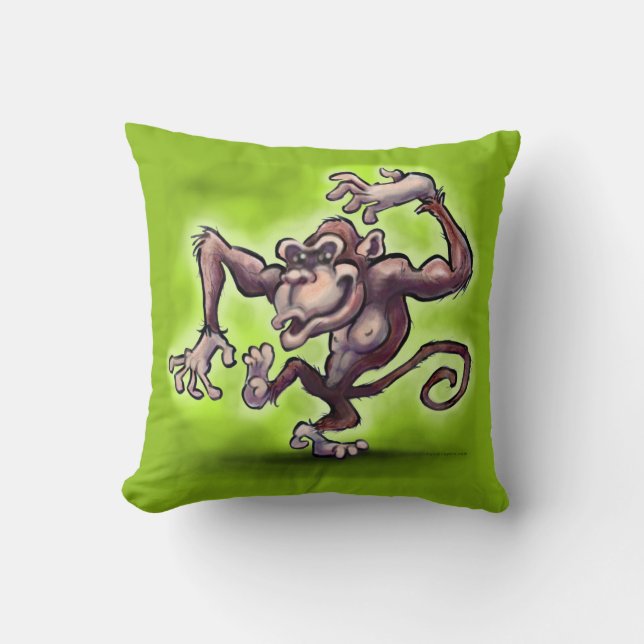 Monkey Throw Pillow (Front)