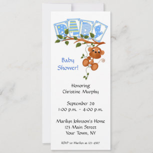 Monkey Tree Baby Shower Invitation