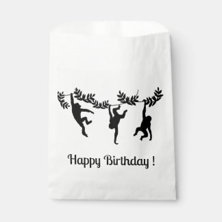 Monkey Troop Happy Birthday  Favor Bag
