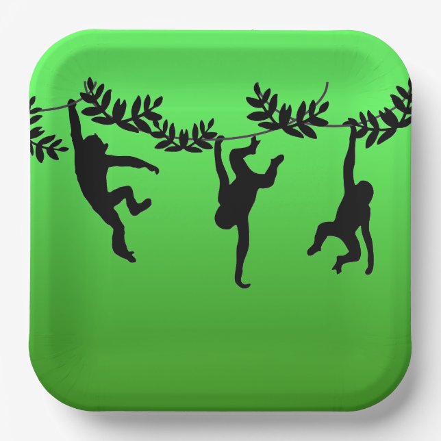 Monkey Troop Paper Plates (Front)