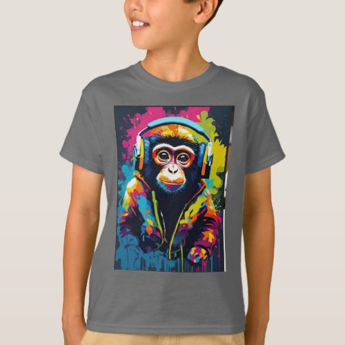 Monkey Tshirt  for kids