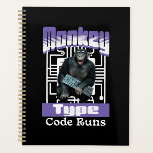Monkey Typing Code Runs Programmer Humor Planner