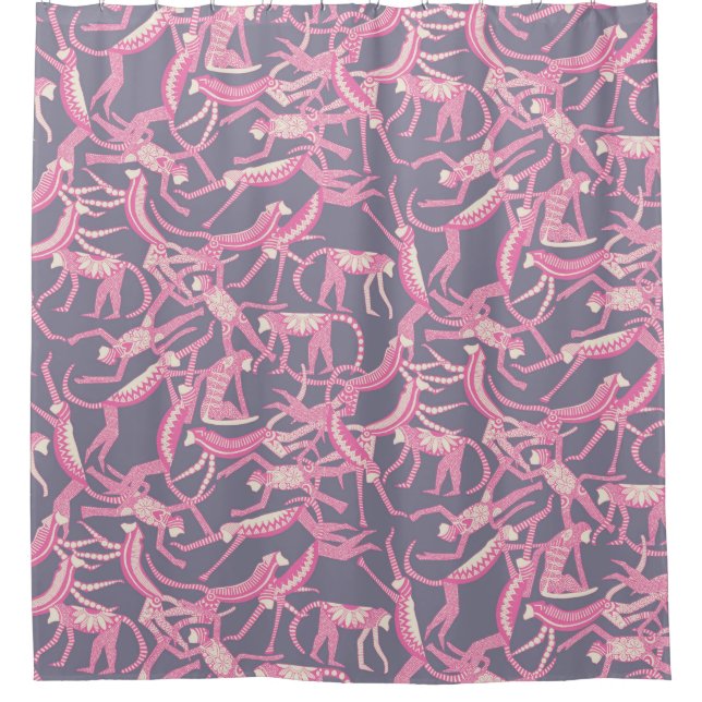monkey violet shower curtain (Front)