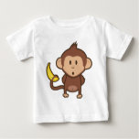 Monkey W/ Banana Baby T-shirt at Zazzle