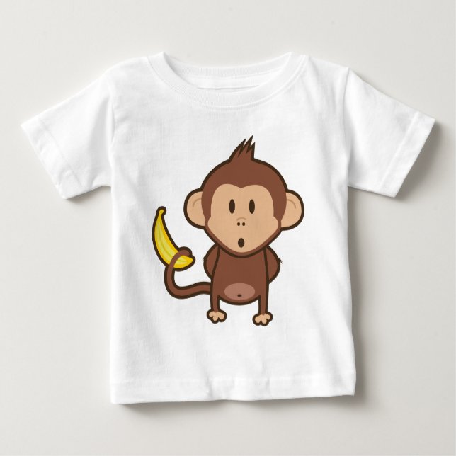 Monkey w/ Banana Baby T-Shirt (Front)