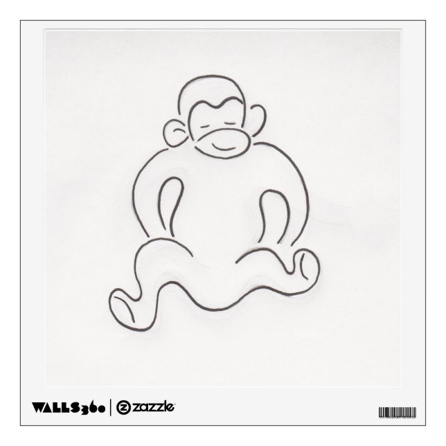Monkey - Wall Art Sticker (Front)