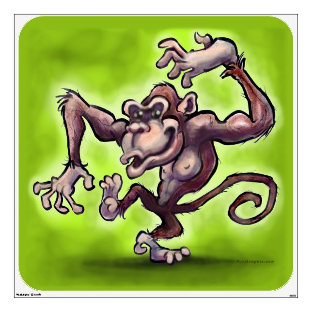 Monkey Wall Sticker (Front)