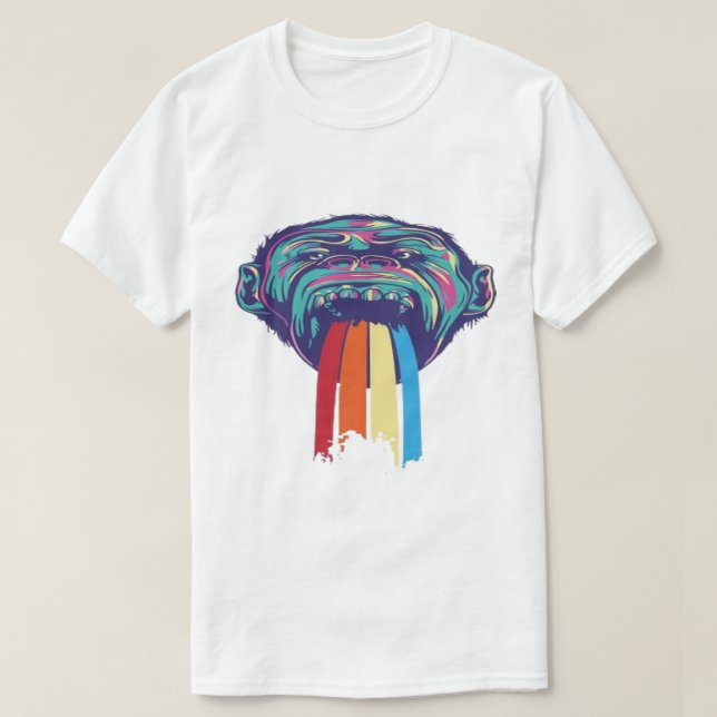 Monkey Wallpaper Art T-Shirt (Design Front)