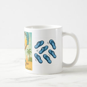 Monkey Wearing Flipflops Coffee Mug