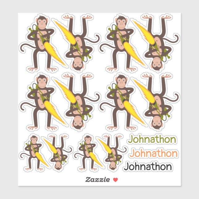 Monkey With a Flamethrower Sticker (Sheet)