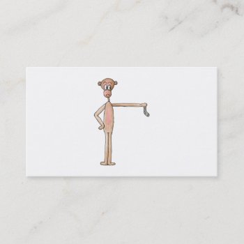 Monkey With A Sock. Business Card by Animal_Art_By_Ali at Zazzle