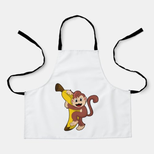 Monkey with Banana 1PNG Apron