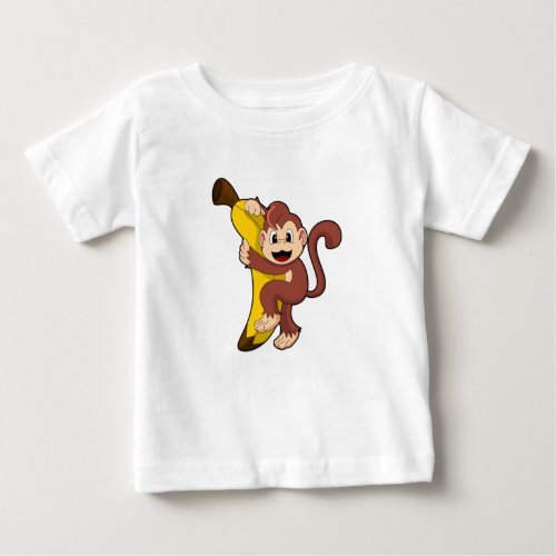 Monkey with Banana 1PNG Baby T_Shirt