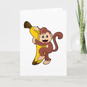 Monkey with Banana (1).PNG Card