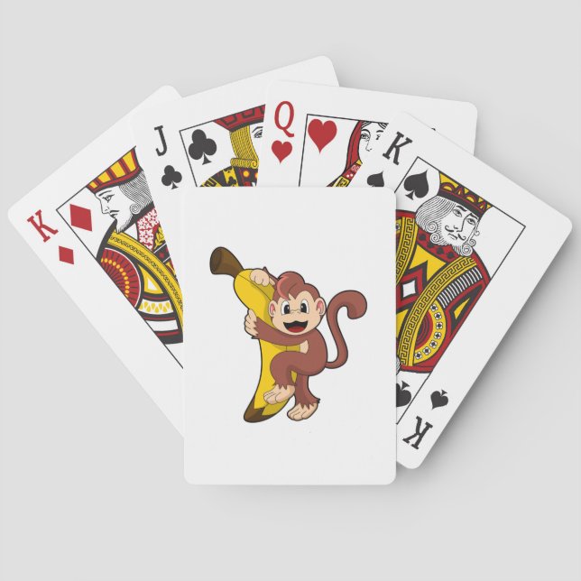 Monkey with Banana (1).PNG Poker Cards (Back)