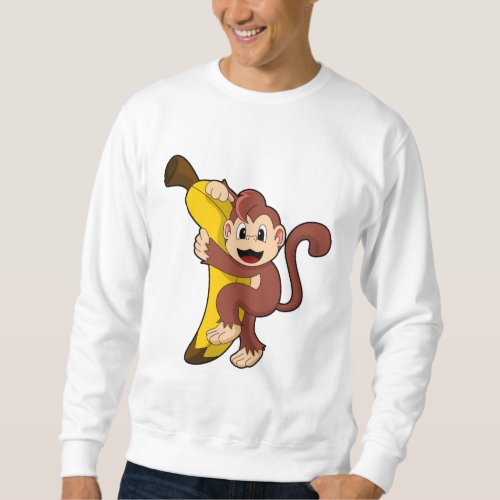 Monkey with Banana 1PNG Sweatshirt