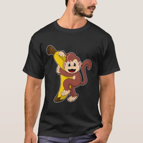 Monkey with Banana 1PNG T_Shirt