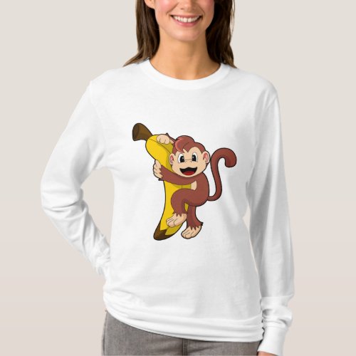 Monkey with Banana 1PNG T_Shirt