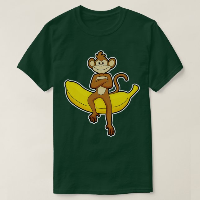 Monkey with Banana 3 T-Shirt (Design Front)