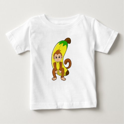 Monkey with Banana Baby T_Shirt