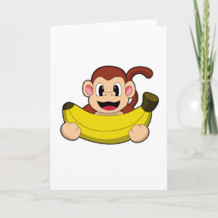 Monkey with Banana Card