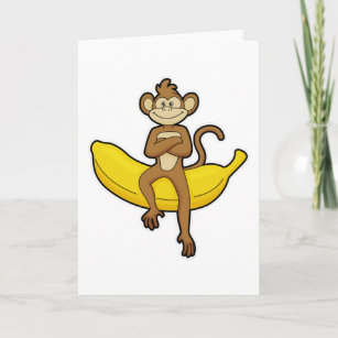 Monkey with Banana Card