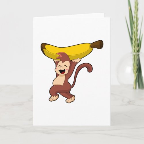 Monkey with Banana Card