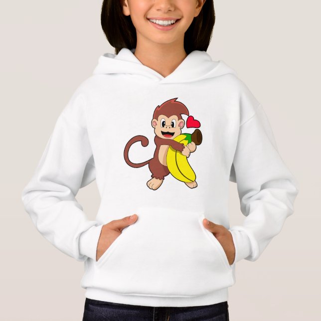 Monkey with Banana Hoodie (Front)