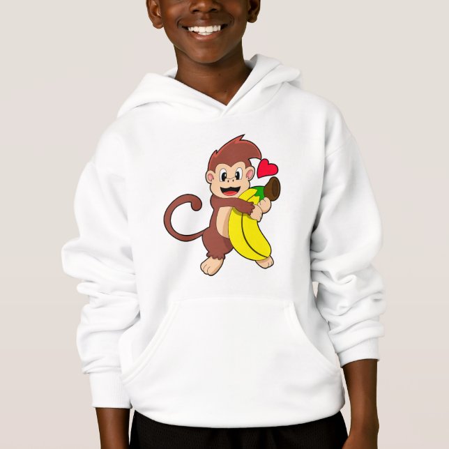 Monkey with Banana Hoodie (Front)