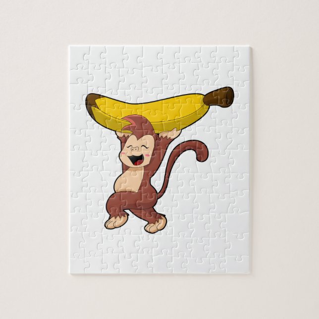 Monkey with Banana Jigsaw Puzzle (Vertical)
