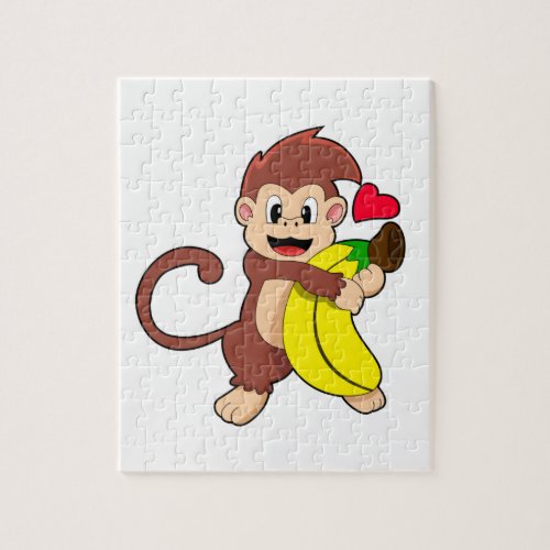 Monkey with Banana Jigsaw Puzzle