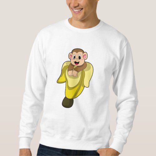 Monkey with Banana peel Sweatshirt