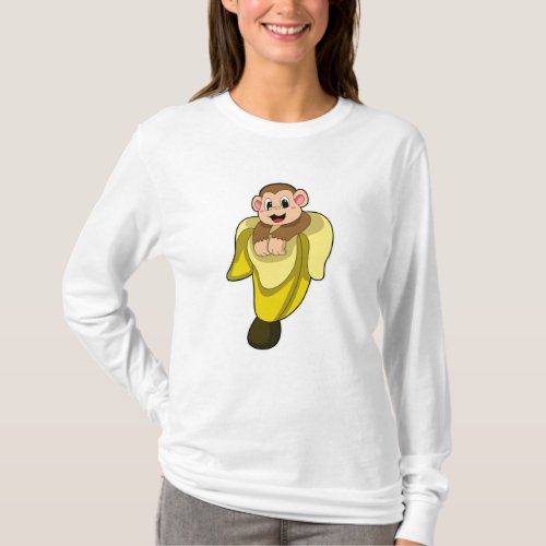 Monkey with Banana peel T_Shirt