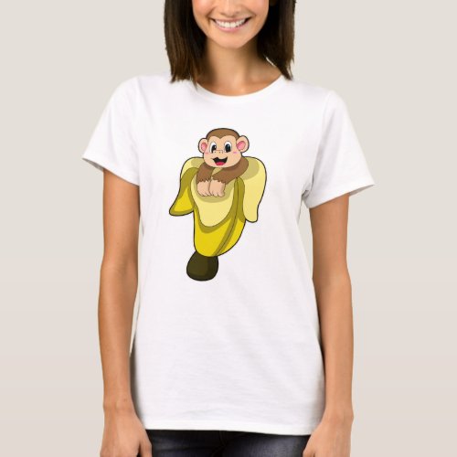 Monkey with Banana peel T_Shirt