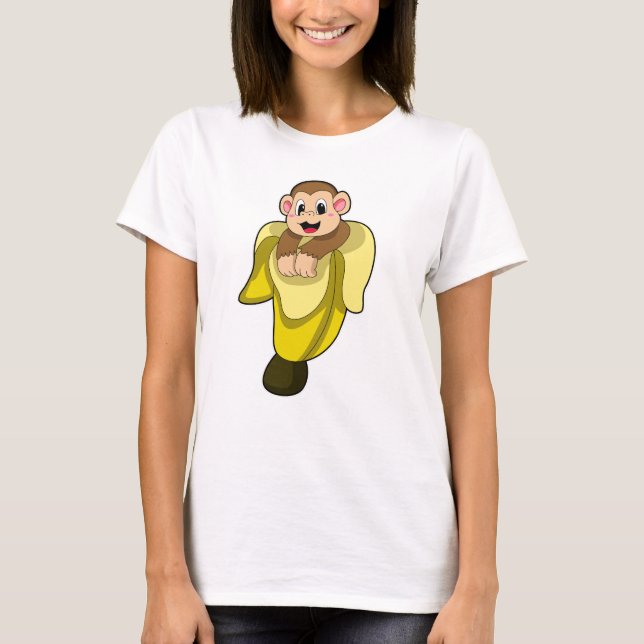 Monkey with Banana peel T-Shirt (Front)