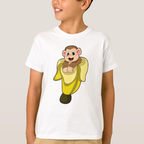 Monkey with Banana peel T_Shirt