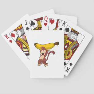 Monkey with Banana Poker Cards