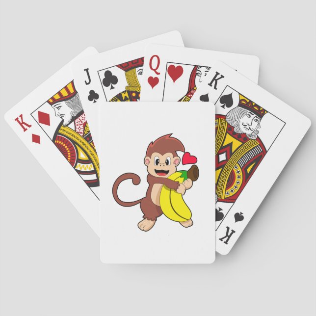 Monkey with Banana Poker Cards (Back)