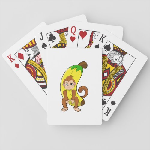 Monkey with Banana Poker Cards