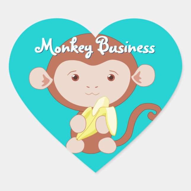 Monkey with Banana Stickers (Front)