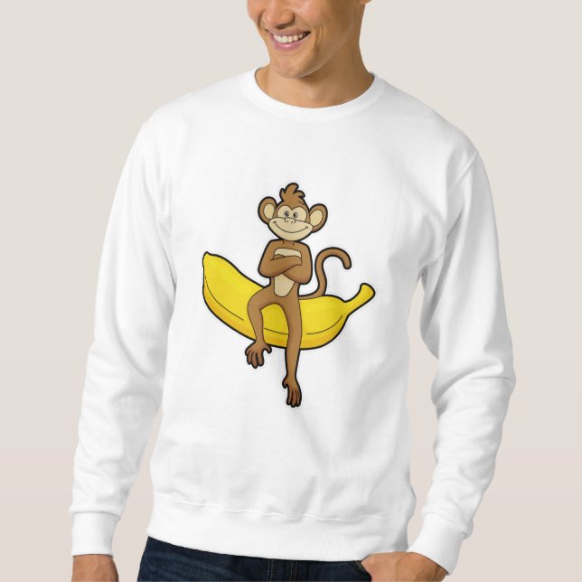 Monkey with Banana Sweatshirt (Front)