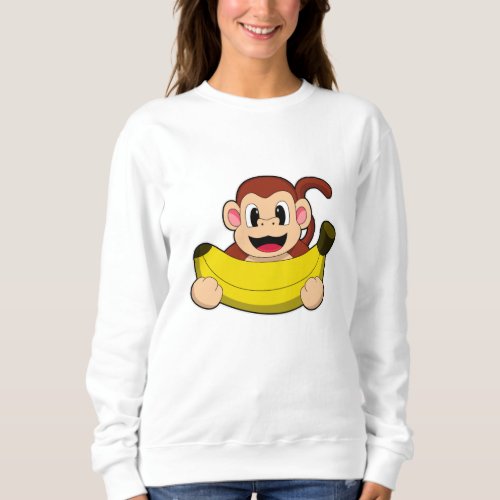 Monkey with Banana Sweatshirt