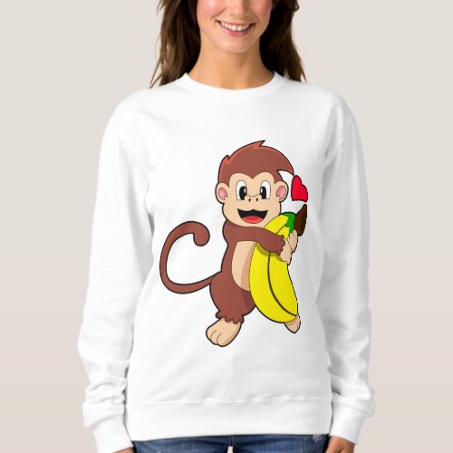 Monkey with Banana Sweatshirt